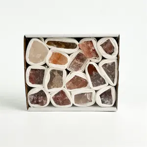 Kotak batu mentah kristal alami buatan pabrik batu untuk dekorasi