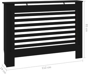 MDF riscaldamento supporto laterale supporto del radiatore coperchio del calore <span class=keywords><strong>mensola</strong></span>, ripiano di stoccaggio dell'armadio per soggiorno domestico-nero - Product Image 2