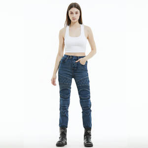 <span class=keywords><strong>Jean</strong></span> vintage coupe bootcut taille mi-haute pour <span class=keywords><strong>femme</strong></span>, en <span class=keywords><strong>Kevlar</strong></span>, anti-chute, séchage rapide, longueur intégrale, équipement de protection pour la moto - Product Image 2