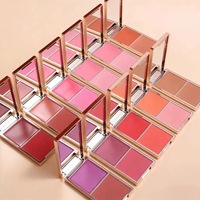 NOUVEAU Fard à joues crème et poudre 2-en-1 de luxe doré, marque privée, végétalien, sans cruauté, haute pigmentation pour joues et lèvres, palette de maquillage