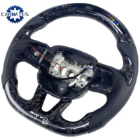 Volant en fibre de carbone forgée avec cuir perforé pour Dodge Challenger Charger SRT Hellcat 2015-2024, modification de course