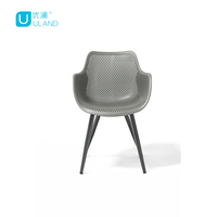 Uland – chaises modernes en plastique avec pieds en acier, chaise en plastique blanc de Restaurant pour fête en plein air