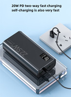 Chargeur rapide ultra-mince 2 en 1 PD22.5W, batterie externe 20000mAh, double USB type-C portable