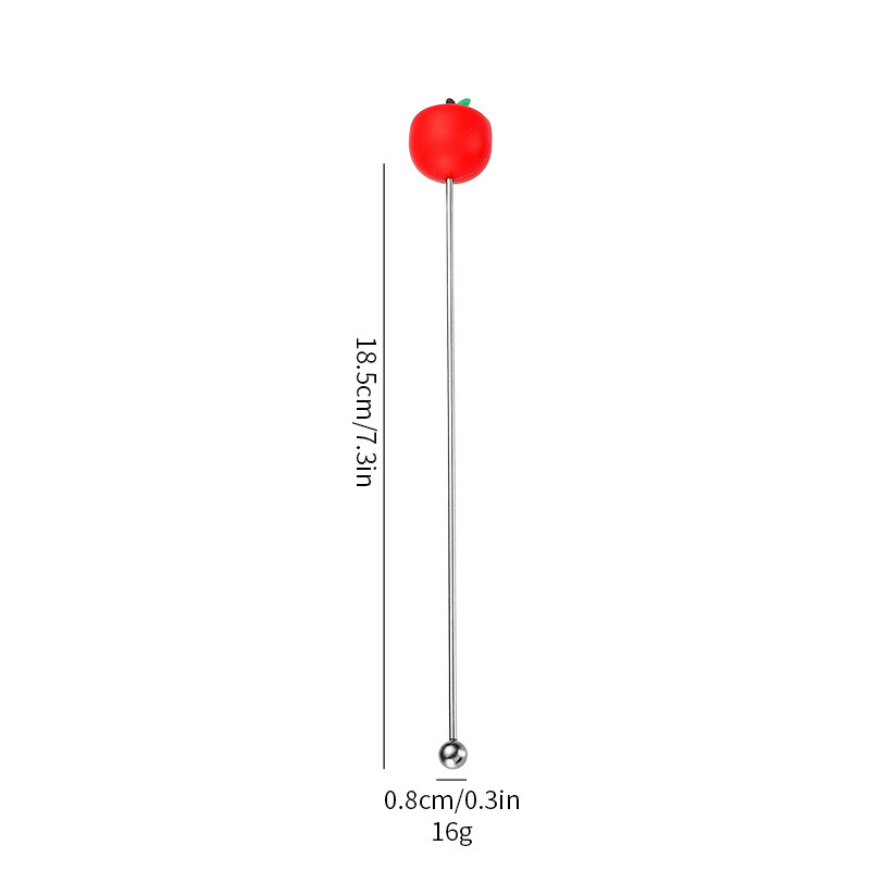 304 material 19cm manzana revolviendo palo [plata]