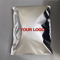 Sacs d'expédition imperméables en feuille d'aluminium argentée pour vêtements et chaussures - Surface brillante OEM - Logo personnalisé