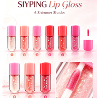 SIYPING Gloss à lèvres scintillant hydratant 6 couleurs, effet repulpant, maquillage liquide pour les lèvres