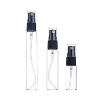 Flacon de parfum 5ML 10ML 15ML, flacon pulvérisateur en verre transparent, flacon pulvérisateur en plastique, flacon à fine brume