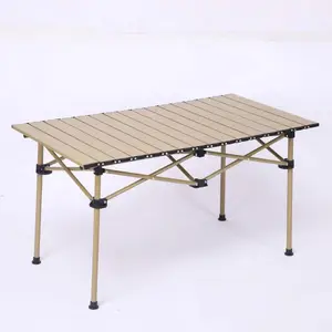 Vente en gros populaire table de camping pliante de pique-nique de jardin en aluminium portable personnalisable de haute qualité