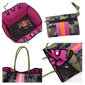 Sacs fourre-tout personnalisés pour femmes à la mode Portefeuille quotidien pour femme <span class=keywords><strong>sac</strong></span> fourre-tout de plage en néoprène perforé - Product Image 6