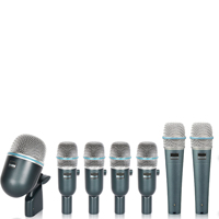 Ensemble de microphones pour batterie BETADMK7, 7 pièces, filaires, métal et plastique, suppression du bruit, portables, pour kick, basses, toms, cymbales et condensateurs