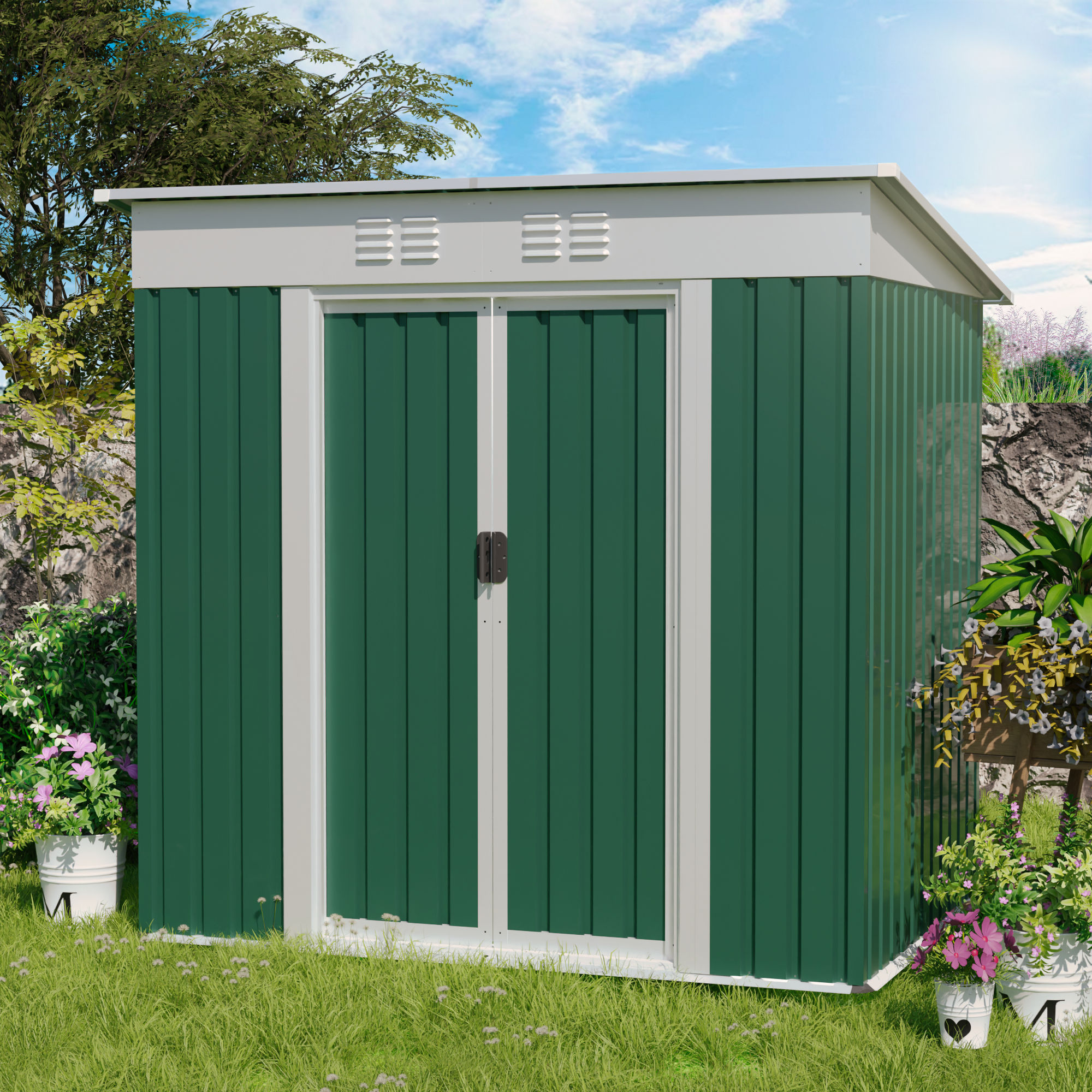 Abri de jardin 6x4 pi - Toit pentu