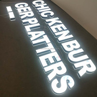 Panneau d'affichage extérieur à LED 3D Logo Prix pour les décorations de magasins et d'hôpitaux pour les parcs