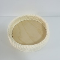 Panier de rangement pliable en corde de coton écologique pour chambre d'enfant avec poignée, taille et couleur personnalisables, multi-usages