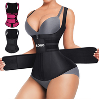 Colete personalizado de látex, colete para treino de cintura feminino de alta qualidade, etiqueta privada, treinador
