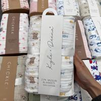 Lot de 2 couvertures d'emmaillotage en mousseline 100 % coton pour bébé, couvertures de réception pour nouveau-né, vente en gros OEM ODM