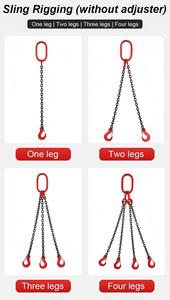 Eslinga de cadena de 3 ramales de 10 mm, solo cadena, totalmente compatible con todos los aspectos de EN818-2, se puede utilizar en - Product Image 2