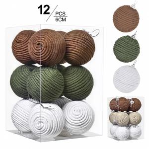 Handmade Plastic Circle Christmas <b>Ball</b> Pendants Luxury Style Electroplating Full Color Shatterproof Small Custom Factory Direct - Product Image 1