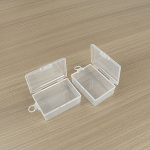 Transparent Plastic Fishing Tackle <b>Box</b> 8x5.4x3cm Flip Top Cover <b>Storage</b> Case For <b>Small</b> Hardware Components And Sample Parts - Product Image 4