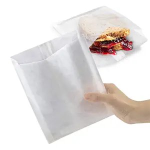 Saco de sanduíche para comida, cera de vidro lisa para confeitaria, saco de sanduíche para comida