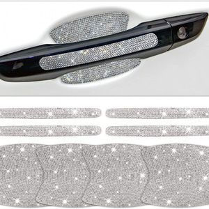Pegatina con incrustaciones de diamantes para puerta de coche, película protectora para manija de puerta, pegatina antiarañazos, pegatina decorativa para coche, modificación - Product Image 5