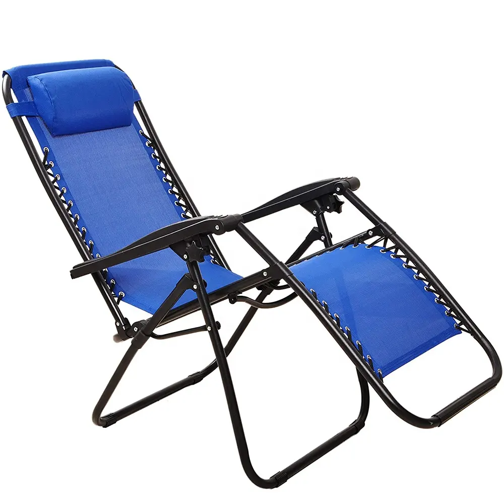 Folding Zero Gravity Reclining Lounge Chair with Removable Cup Magazine Holder Removable Headrest Incline for Patio