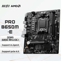 Carte mère de bureau de jeu MSI PRO B650M-E AMD AM5 avec graphismes intégrés, prise en charge de la RAM DDR5, processeur 7900X, carte mère 128 Go