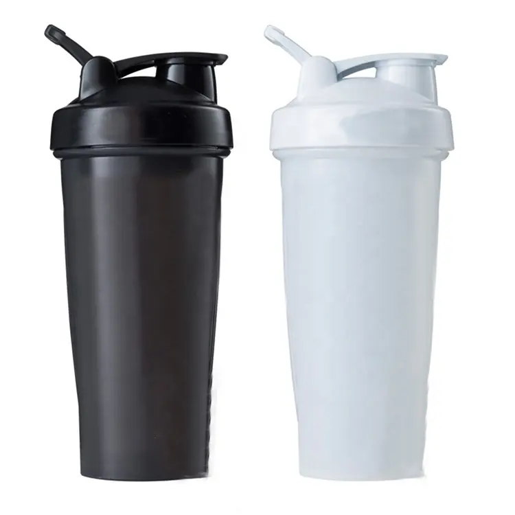 Özel 400ml 600ml plastik BPA ücretsiz sporcu shakerı şişe karıştırma topu ile sızdırmaz içecek protein Shaker şişe