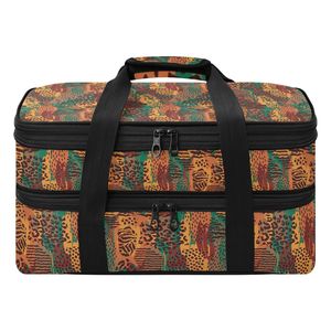 All-over CustomPrint Double Layer Expandable Casserole Bag Insulated Food Carrier Cooler Bag for Potluck Picnic Catering - Product Image 1