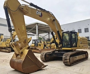 Excavadora de cadenas CAT con cazo de excavación, máquina pesada para movimiento de tierras para construcción - Product Image 1