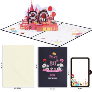 Carte de vœux en papier couché avec enveloppe pour 10e anniversaire, impression UV, pelliculage mat, DIY - Product Image 2