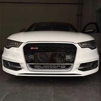 Grille avant en nid d'abeille ABS RS6 pour Audi A6 C7 2012-2015 avec pare-chocs avant