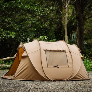 Tente <span class=keywords><strong>de</strong></span> camping instantanée OEM pour 3-4 personnes, abri extérieur imperméable avec fenêtre en maille pour les randonnées en famille et les excursions à la plage - Product Image 2