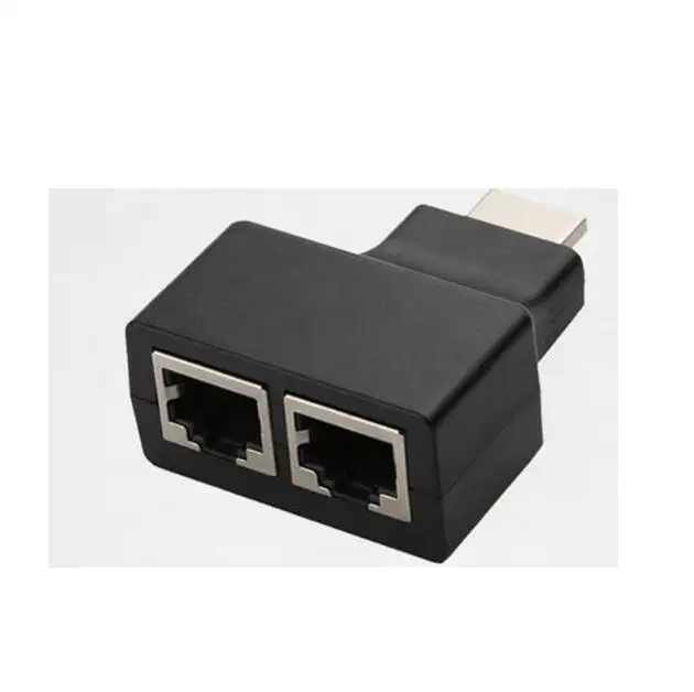 1080P HDMI çift RJ45 CAT5E CAT6 UTP LAN Ethernet HDMI Extender tekrarlayıcı adaptörü uzatma 30m HDTV HDPC için