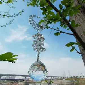 Hanging Ornament Crystals Butterfly Heart Suncatchers With Clear Crystal Ball Window Prism souvenirs For Wedding Guests