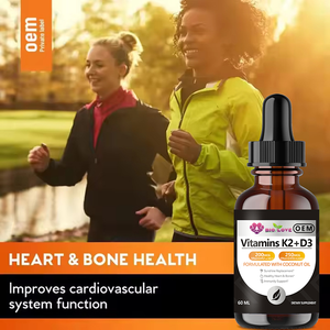 Fabrika Toptan Satış <span class=keywords><strong>Vitamin</strong></span> K2+D3 Sıvı Damlalar 60ml 200mcg K2 250mcg D3 Hindistan Cevizi Yağı Formülü Bağışıklık Sistemini Destekler Kemik Besin Takviyesi - Product Image 5