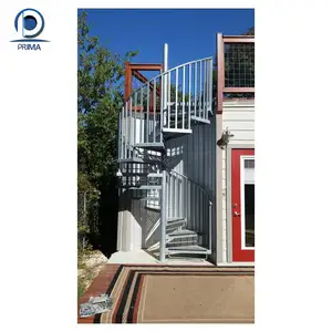 Prima Architect ural Safety Laminiertes gehärtetes Glas Outdoor Edelstahl Wendeltreppe Moderne Glas Wendeltreppe