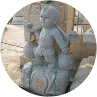 Chinesische Figur statue Junge und Mädchen Pick die Gold und Splitter für Garten Dekoration