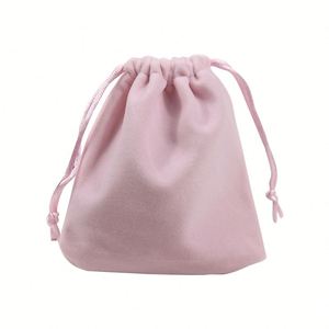 Sacs à cordon en velours multicolores pour bijoux, emballage cadeau, 7*9cm~12*16cm, en stock - Product Image 3
