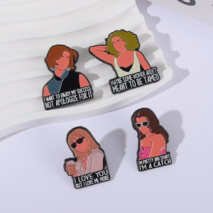 Pins Esmaltados Personalizados de Personajes de Series de TV Románticas y de <span class=keywords><strong>Comedia</strong></span>, Broche 'I Love You But I Love Me More', Insignia para Solapa de Ropa, Regalo para Fans - Product Image 2
