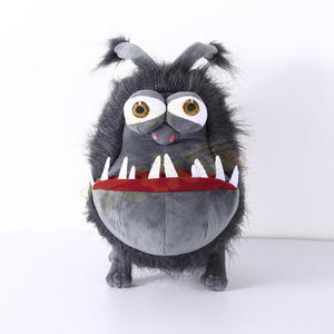 Mainan kartun lucu gigi bulu panjang hitam mainan mewah jelek anjing merah muda hitam boneka <span class=keywords><strong>Halloween</strong></span> menakutkan mainan binatang mewah - Product Image 2