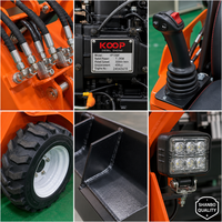 SHANBO Chargeuse compacte sur pneus 1000 kg, type mini assis, moteur essence, pompe, garantie 1 an pour la construction et l'aménagement paysager