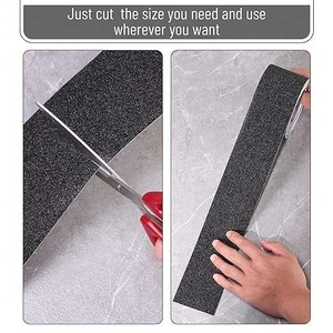 Cinta antideslizante impermeable de PVC de 4 pulgadas x 35 pies, <span class=keywords><strong>goma</strong></span> de un solo lado, 2 'x 33', banda de rodadura antideslizante para escaleras al aire libre, Material PET - Product Image 2