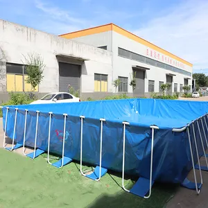 Piscina de Pvc para adultos y niños, Tobogán grande para interiores y exteriores, marco de Metal, a la moda