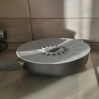 Couvercle de casserole en silicone de qualité alimentaire en caoutchouc pour la cuisson des aliments Couvertures de succion Réutilisable Résistant à la chaleur Accessoires de barre de couverture anti-déversement