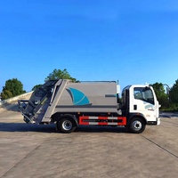 Camion à ordures compacteur Howo 5 tonnes, camion de collecte des déchets, camion de ramassage des déchets