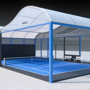 INOLP - Pista de Pádel y Bádminton Interior/Exterior de Nuevo Diseño con Techo Desmontable y Suelo Súper Panorámico - Product Image 4