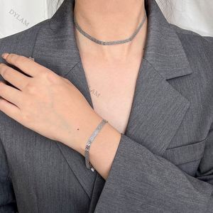 Dylam 925 Sterling Silver Italian 5mm Mesh Link Chain <b>Bracelet</b> for Women Made in Italy Sterling Silver <b>Byzantine</b> <b>Bracelet</b> - Product Image 5