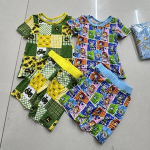 Orso di bambù bambino maniche corte <span class=keywords><strong>pigiama</strong></span> per la primavera vendita calda chiusura a cerniera modello auto - Product Image 2