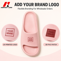 Sandalias de EVA al por Mayor con Logotipo Personalizado Impreso con UV, Pantuflas Ligeras de una Pieza para Hombre y Mujer, para Playa, Piscina y Ducha