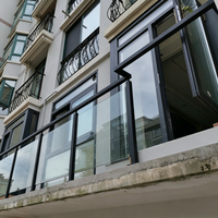 Fabricant de villas modernes, système de balustrade en verre et acier inoxydable résistant aux intempéries, sur mesure, OEM, pour escalier, balcon, usage extérieur